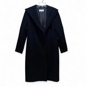 Calvin Klein Long Black Wool Blend Coat | Women’s 6